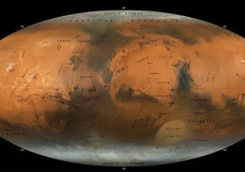 Se você adora ter notícias do espaço, preciosa saber que Novo mapa de Marte é feito a partir de milhares de fotos feitas por sonda ( Imagem: UAE Space Agency / Divulgação/Hope Mars Mission)